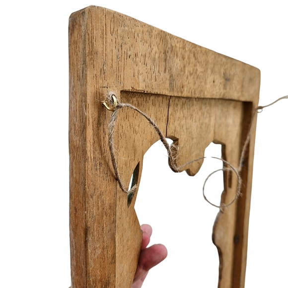 Vintage Tropical Bird & Flowers Wood Frame 11 3/4" x 20" - Picture 10 of 12